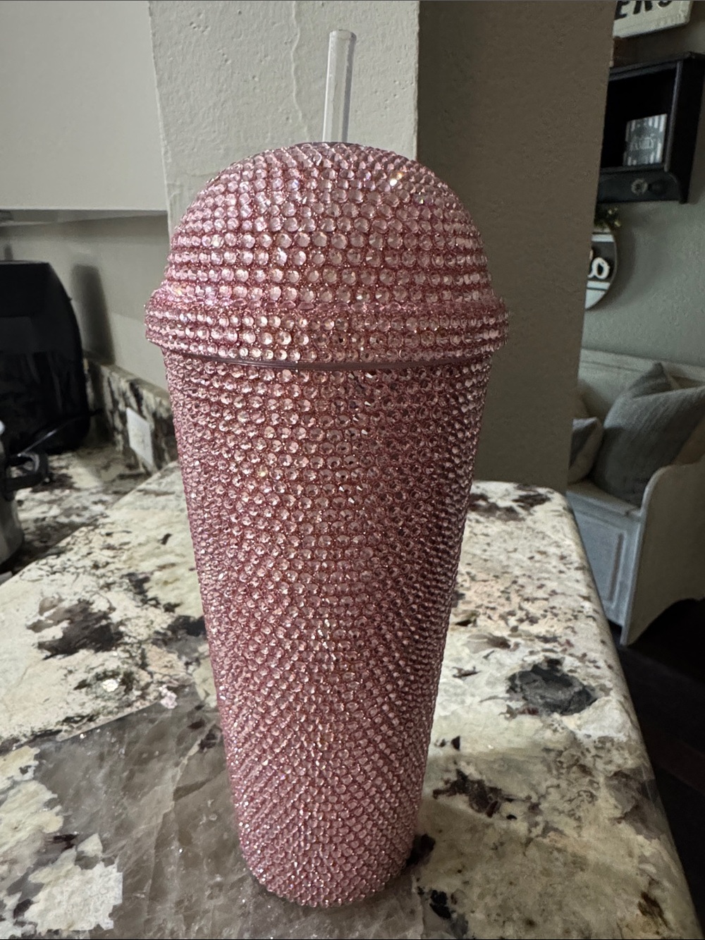 Pink Rhinestone Tumbler 20oz